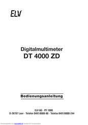 elv DT 4000 ZD Bedienungsanleitung