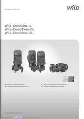 Wilo Wilo-CronoLine-IL Einbau- Und Betriebsanleitung