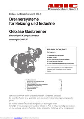 ABIC Brennertechnik GE 100 E Bedienungsanleitung