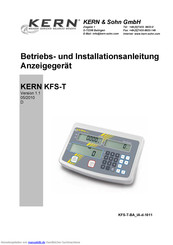 KERN KFS-T Betriebs Und Installationsanleitung
