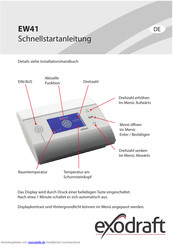 exodraft EW41 Schnellstartanleitung