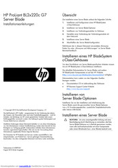 HP ProLiant BL2x220c G7 Installationsanleitungen