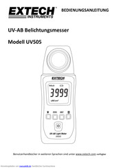 Extech Instruments UV505 Bedienungsanleitung