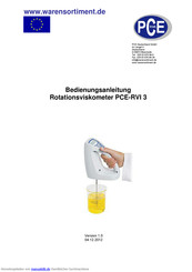 PCE Instruments PCE-RVI 3 Bedienungsanleitung