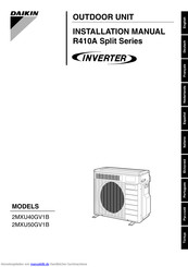 Daikin 2MXU50GV1B Installationshandbuch