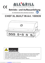 Allgrill CHEF XL BUILT IN Betriebs- Und Aufbauanleitung
