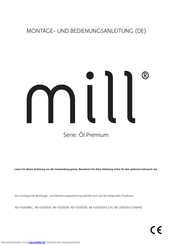 mill AB-H1000DN GLAS Montage- Und Bedienungsanleitung