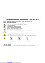 KERN HCN serie Kurz- Betriebsanleitung