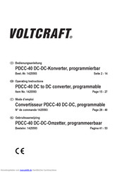 VOLTCRAFT PDCC-40 Bedienungsanleitung