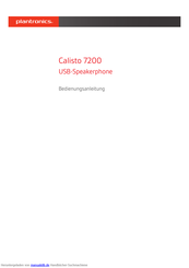 Plantronics Calisto 7200 Bedienungsanleitung