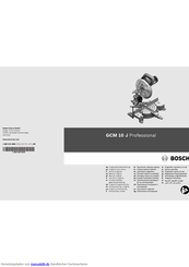 Bosch GCM 10 J Professional Originalbetriebsanleitung