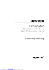 Acer 99sl Bedienungsanleitung