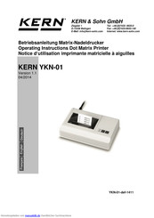 KERN YKN-01 Betriebsanleitung