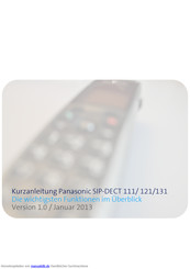 Panasonic SIP-DECT 111 Kurzanleitung