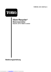Toro Recycler 20776-7900001 Bedienungsanleitung