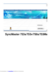 Samsung SyncMaster 753s Handbuch