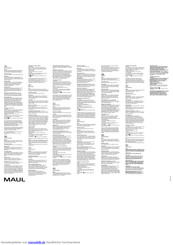 Maul 16420 Bedienungsanleitung