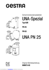 Gestra UNA–Spezial Typ 62B PN 16 Originalbetriebsanleitung