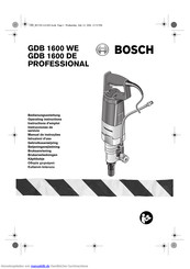 Bosch GDB 1600 WE Professional Bedienungsanleitung