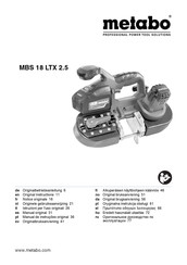 Metabo MBS 18 LTX 2.5 Originalbetriebsanleitung