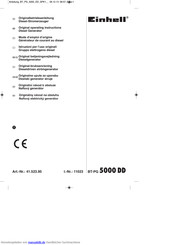 EINHELL BT-PG 5000 DD Originalbetriebsanleitung