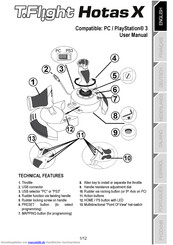 T-Flight Hotas X PlayStation 3 Benutzerhandbuch