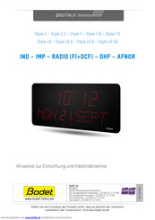 Bodet Time Style 7 Date - AFNOR Hinweise Zur Einrichtung Und Inbetriebnahme