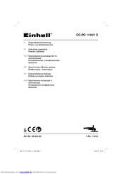 EINHELL CC-PO 1101/1 E Originalbetriebsanleitung