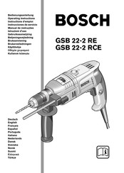 Bosch GSB 22-2 RE Bedienungsanleitung