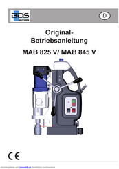 BDS MAB 825 V Betriebsanleitung