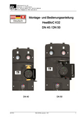 Grundfos HeatBloC K32 DN 40 Montage- Und Bedienungsanleitung