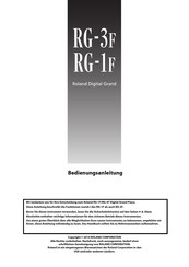 Roland RG-3f Bedienungsanleitung