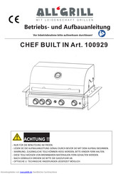 ALL'GRILL 100929 Betriebs- Und Aufbauanleitung