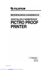 Fujifilm PictroProof Handbuch