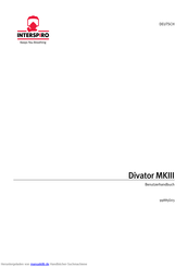 INTERSPIRO Divator MKIII Benutzerhandbuch