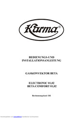 Karma BETA 3El Comfort Bedienungs- Und Installationsanleitung