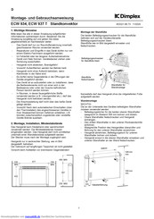 Dimplex ECW 934 Montage- Und Gebrauchsanweisung