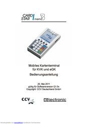 CCV Celectronic CARD STAR memo3 Bedienungsanleitung