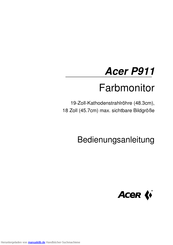 Acer P911 Bedienungsanleitung