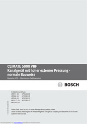 Bosch CLIMATE 5000 VRF HPD280-1D Installationsaleitung