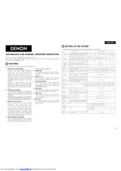 Denon AVR-580 Bedienungsanleitung