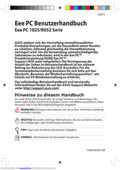 Asus Eee PC 1025 Series Benutzerhandbuch
