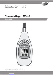 Dostmann Electronic Thermo-Hygro MS 83 Bedienungsanleitung