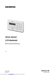 Siemens SPCK 420 Benutzeranleitung