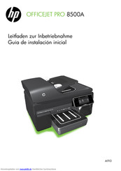 HP OFFICEJET PRO 8500A Leitfaden Zur Inbetriebnahme