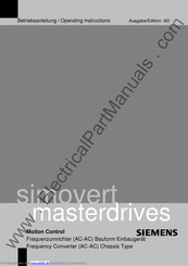 siemens simovert masterdrives Betriebsanleitung