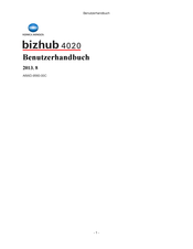 Konica Minolta Bizhub 4020 Handbucher Manualslib
