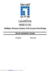 LevelOne WAB-5120 Schnellinstallationsanleitung