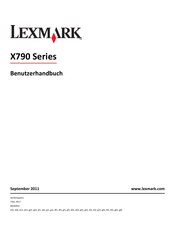 Lexmark X790 Series Benutzerhandbuch