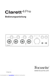 Focusrite Clarett 4 Pre Bedienungsanleitung